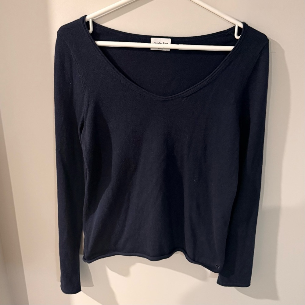 Sunday Best V-Neck Navy Sweater